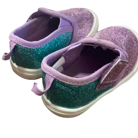 Wonder Nation Two-Toned Glitter Sneakers Size 3 Infant - Picture 2 of 4
